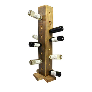 Our wine racks are made from a single beam of reclaimed barn wood, salvaged from a 90 year old barn in Ontario. The unique design features a tilt that creates the ideal storing conditions for any wine. Your rack can be displayed in a living or dining area for easy access, and will add a rustic charm to your decor.