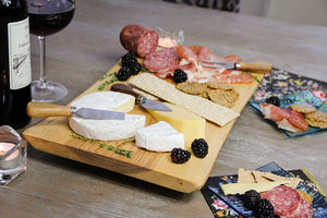 Made from raw Canadian Ash, all boards are carefully selected to be durable and endure wear and tear as you entertain, serve, wash, and repeat! A perfect presentation for charcuterie, meats, cheese boards, antipasto, and even desserts. 