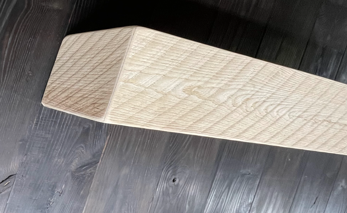 Ash Mantel – Wire Brushed | Saw Mark Texture | Unfinished | Hollow Box