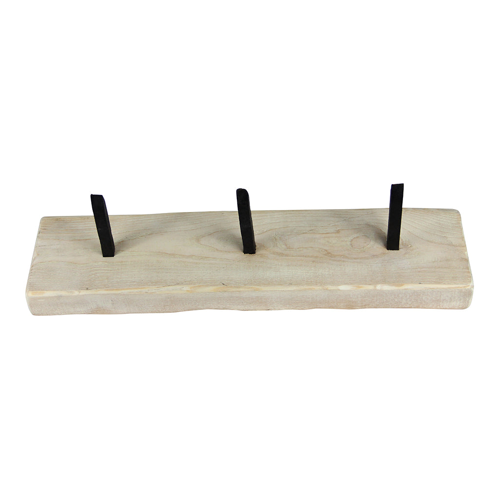 This multi coat hanger is perfect for small spaces, or to create a custom wall. Made with an authentic railway spike from the early 1900's, it can be mounted on any wall to hang coats, umbrellas, bags, hanging plants, etc. Mounting is easy - simply hang using the recess on the back. Its come with  a set of screws and plugs