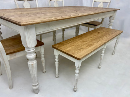 French Country Farmhouse Harvest Dining Table