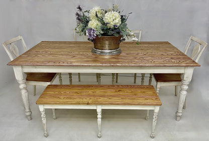 French Country Farmhouse Harvest Dining Table