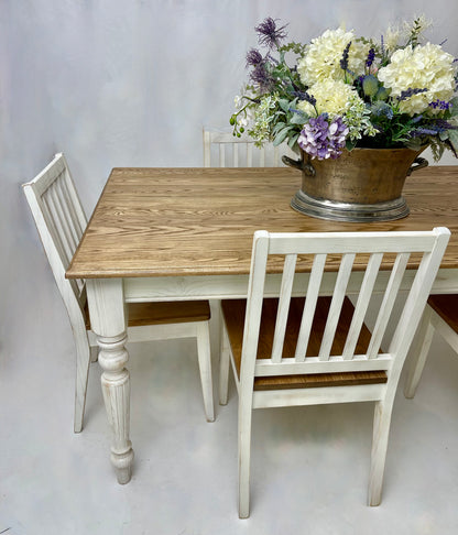 French Country Farmhouse Harvest Dining Table