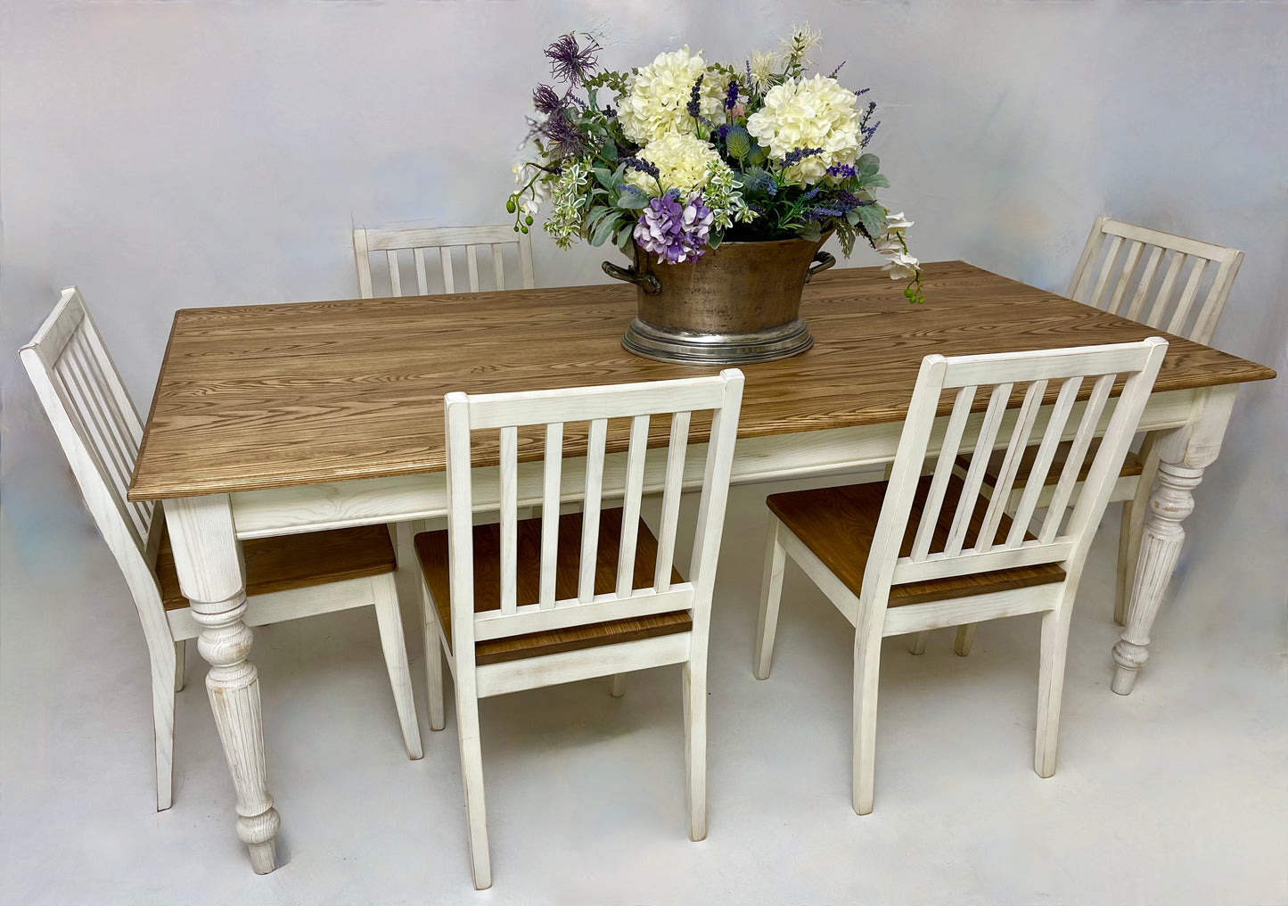 French Country Farmhouse Harvest Dining Table