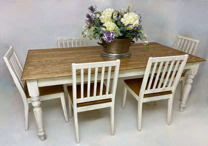 French Country Farmhouse Harvest Dining Table