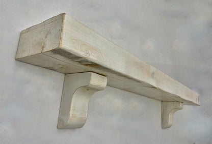 Mantel , Material - Pine Finish- FRENCH WHITE