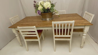 French Country Farmhouse Harvest Dining Table